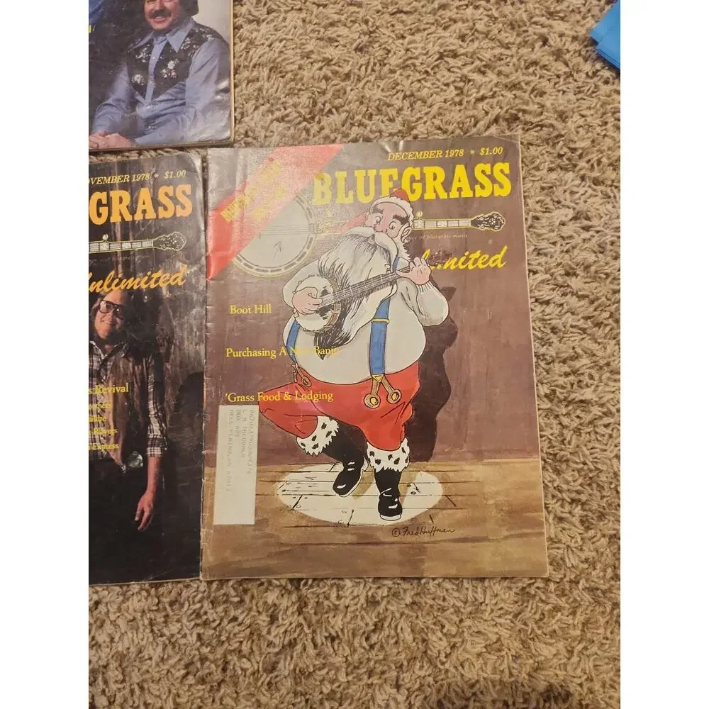 Lot Of 9 1970s Bluegrass Unlimited Magazines 1978